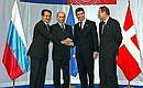 Joint photo session with participants in the Russia-European Union summit: President Putin with European Commission President Romano Prodi, left, Danish Prime Minister Anders Fogh Rasmussen and Javier Solana, EU High Representative for the Common Foreign and Security Policy, extreme right.
