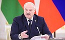 President of the Republic of Belarus Alexander Lukashenko during the meeting of the Supreme State Council of the Union State. Photo: Mikhail Metzel, TASS