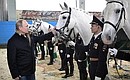 В ходе посещения 1-го оперативного полка московской полиции.