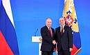 The ceremony for presenting Russian Federation state decorations. Advisor to the Lebanese Prime Minister for Russian Affairs George Shaaban receives the Order of Friendship.