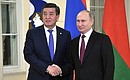 Before the meeting of the Supreme Eurasian Economic Council. With President of Kyrgyzstan Sooronbay Jeenbekov.