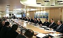 Совместное заседание президиума Госсовета и Морской коллегии при Правительстве по проблемам развития инфраструктуры морского транспорта России.