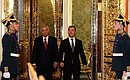 Перед началом российско-узбекистанских переговоров в расширенном составе. С Президентом Узбекистана Исламом Каримовым.