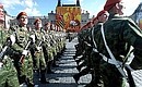 A military parade devoted to the 58th anniversary of victory in the Second World War.