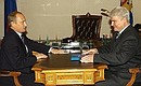 Рабочая встреча с губернатором Калининградской области Владимиром Егоровым.