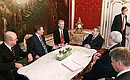 During talks between Sergei Ivanov and President of Austria Heinz Fischer. Photo by «Rossijskaya gazeta»