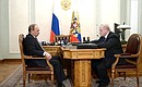 Meeting with leader of the A Just Russia faction in the State Duma Sergei Mironov.