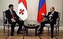 С Президентом Грузии Михаилом Саакашвили.