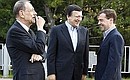 With Secretary General of the European Council Javier Solana and Chairman of the European Commission Jose Manuel Barroso. 