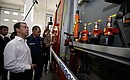 Visit to fire station No. 35 in the Imereti Valley. With Minister of Civil Defence, Emergencies and Disaster Relief Sergei Shoigu.