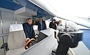 Viewing the first sample of the A45-2 project high-speed passenger vessel released by the Khabarovsk Shipyard.