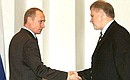 President Putin with Sergei Mironov, newly elected Chairman of the Federation Council.