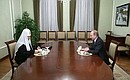 With Patriarch Kirill of Moscow and all Russia.
