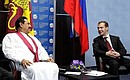 With President of Sri Lanka Mahinda Rajapaksa.