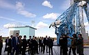 Inspecting the Vostochny Cosmodrome with Chairman of State Affairs of the Democratic People’s Republic of Korea Kim Jong-un.