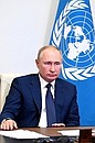 Владимир Путин принял участие в дебатах высокого уровня в Совете Безопасности ООН по теме «Укрепление морской безопасности: необходимость международного сотрудничества» (в режиме видеоконференции).