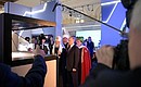Vladimir Putin visited exhibition Russia Focused on Future.