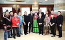With senior members of the Association of Indigenous Minorities of the North and Far East.