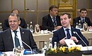 С Министром иностранных дел Сергеем Лавровым на саммите Россия–ЕС. Фото: Сергей Гунеев, РИА «Новости»
