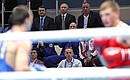 Attending boxing competitions held as part of the 2nd European Games. Photo: TASS