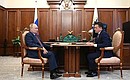 Meeting with Moscow Region Governor Andrei Vorobyov.