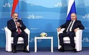 With Prime Minister of Armenia Nikol Pashinyan. Photo: Valery Sharifulin, TASS Host Photo Agency