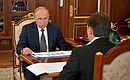 At the meeting with Acting Governor of Orel Region Andrei Klychkov.