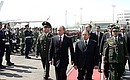 Official welcome ceremony. On the right, the President of Algeria, Abdelaziz Bouteflika.