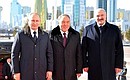 With President of Belarus Alexander Lukashenko and President of Kazakhstan Nursultan Nazarbayev.