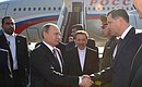 Vladimir Putin arrived in Iran to take part in the Gas Exporting Countries Forum summit.