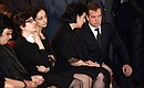 На церемонии прощания с Президентом Абхазии Сергеем Багапшем. Дмитрий Медведев выразил соболезнования вдове Марине Багапш.