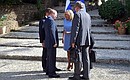 С Президентом Франции Эммануэлем Макроном и Брижит Макрон.
