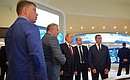 Touring the exhibition of priority development areas and Vladivostok Free Port.