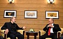 Встреча со спикером Исламского консультативного совета (парламента) Исламской Республики Иран Али Лариджани.