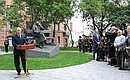 Выступление на церемонии открытия памятника Сергею Михалкову.