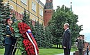 On the Day of Memory and Grief, Vladimir Putin laid a wreath at the Tomb of the Unknown Soldier by the Kremlin wall.