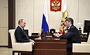 Meeting with Alexei Tsydenov, Acting Head of the Republic of Buryatia.