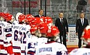 Opening ceremony of the World Ice Hockey U18 Championship.