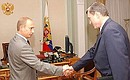 President Putin with Nikolai Bordyuzha, Secretary-General of the Collective Security Treaty Organisation.