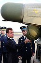 Во время посещения 393-й Севастопольской авиабазы армейской авиации.