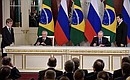 A number of bilateral documents were signed following Russian-Brazilian talks.