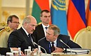 President of Belarus Alexander Lukashenko at the meeting of the Supreme Eurasian Economic Council.