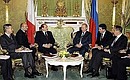 Переговоры с премьер-министром Италии Сильвио Берлускони.