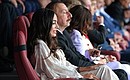 President of Azerbaijan Ilham Aliyev at the opening ceremony of the 2018 FIFA World Cup.