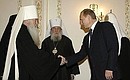 President Putin meeting with Patriarch of Moscow and All Russia Alexii II, Primate of the Overseas Russian Orthodox Church Metropolitan Laurus and Archbishop Mark of Berlin, Germany and Great Britain.