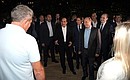 С Президентом Египта Абдельфаттахом Сиси во время общения с отдыхающими.