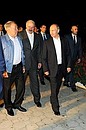 With President of Kazakhstan Nursultan Nazarbayev and President of Belarus Alexander Lukashenko.