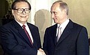 President Vladimir Putin with Chairman of the People\'s Republic of China Jiang Zemin at the Yusupov Palace.