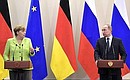 Press statements and answers to media questions following meeting with Federal Chancellor of Germany Angela Merkel.