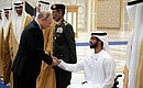 The ceremony for presenting the official delegations. State visit to the UAE. Photo: Mikhail Metzel, TASS
